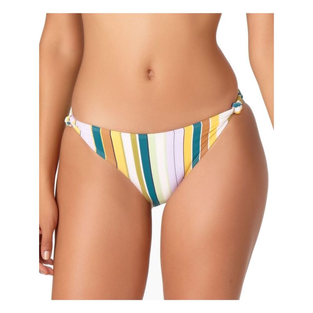 STUDIO ANN COLE Women's Multi Color Stripe Bikini Hipster Swimsuit Bottom XS